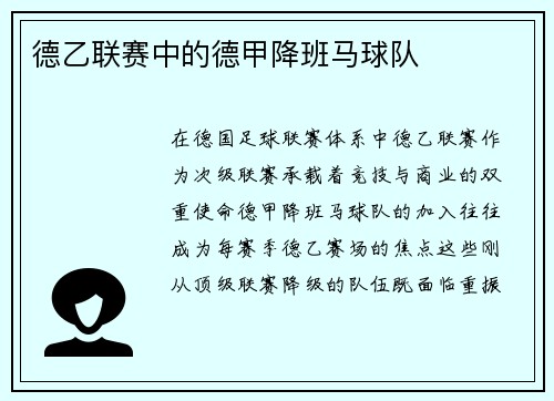 德乙联赛中的德甲降班马球队